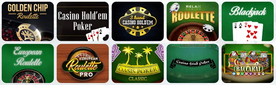 Jeux de table au LOKI CASINO